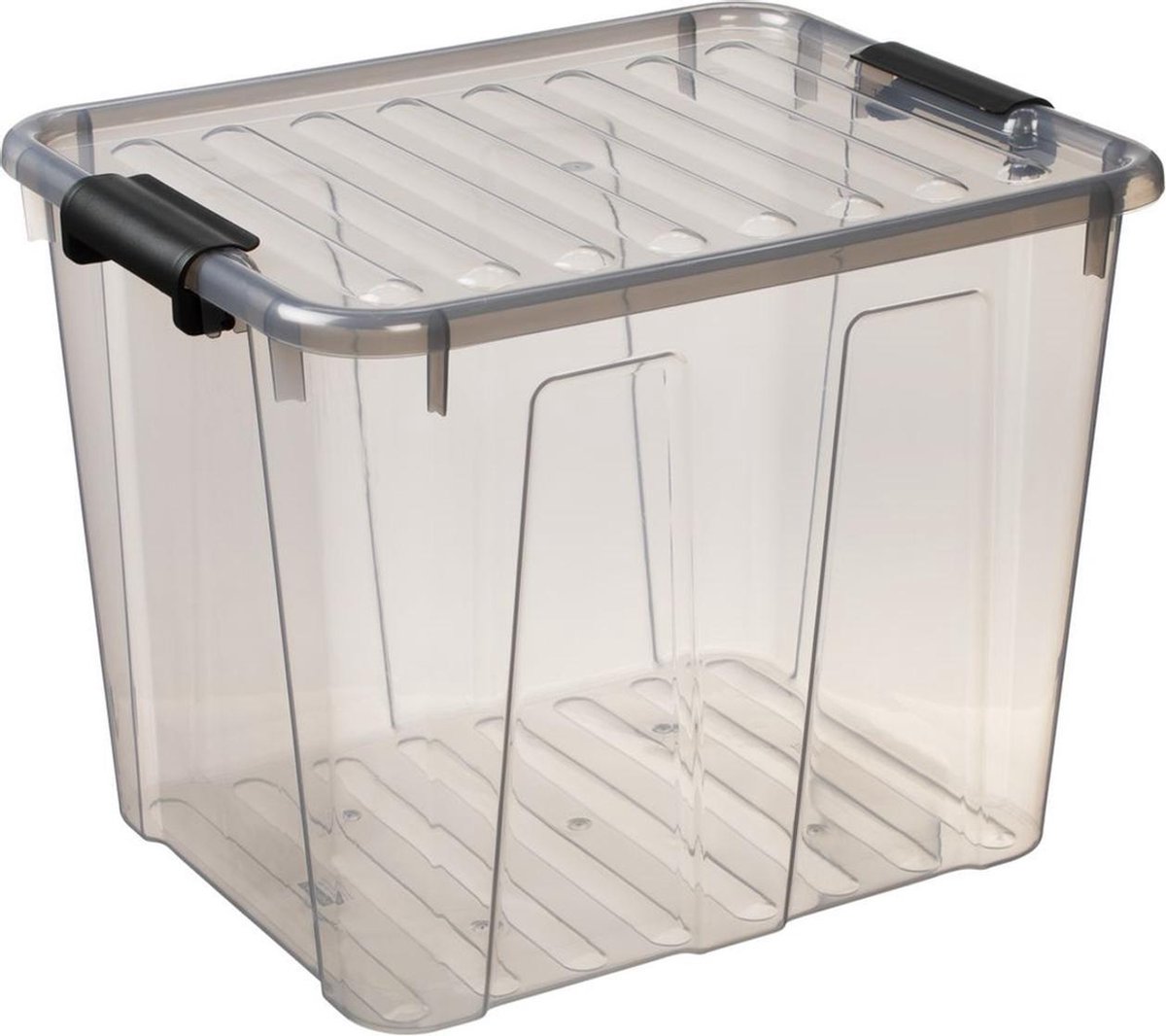 Plast Team Een container met deksel Plast Team Home Box 40L - praktische oplossingen en uniek design transparant grijs