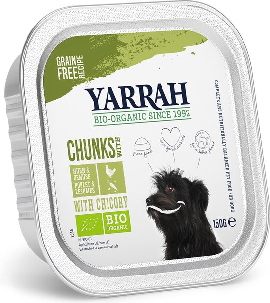 Yarrah Bio Hondenvoer Chunks Kip - Groenten 150 gr
