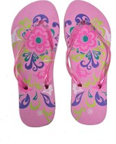 Sorprese – slippers – Flowers roze – maat 37 – slippers dames – teenslippers - badslippers