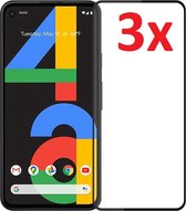 Full Cover 3D Edge Screenprotector - Geschikt voor Google Pixel 4a - Glas - Transparant