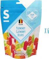 SWEET-SWITCH® - Yummy Gummy Bear - Snoep - Suikervrij - Glutenvrij - Vegan - KETO - 6 x 150g