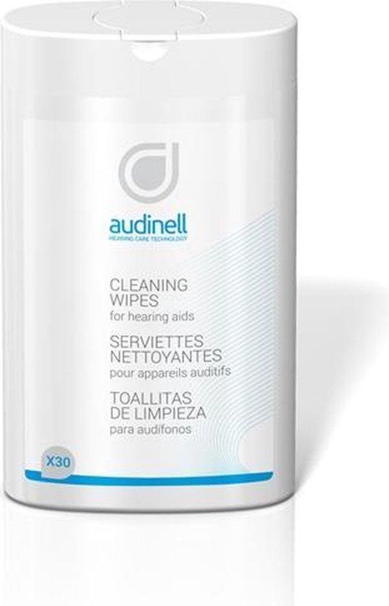 AUDINELL - Reinigingsdoekjes - 30 Stuks - reisdispenser - hoortoestel reinigen