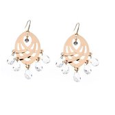 Diamondssss Oorbellen Hangers - Roze / 8 cm