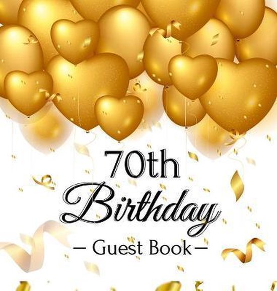 70th Birthday Guest Book - cover