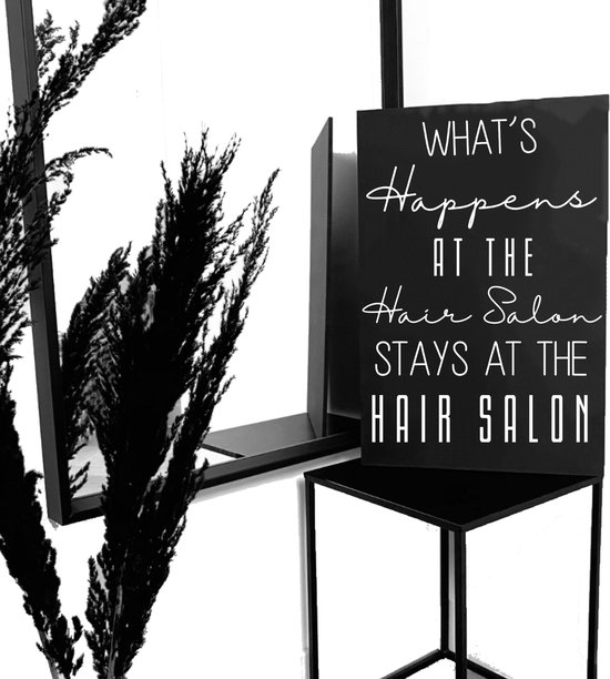 Cheveux ce qui est du conseil de texte salon se produit au salon de hair - Zwart- (L xl) 60x40cm