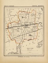 Historische kaart, plattegrond van gemeente Appingedam gemeente in Groningen uit 1867 door Kuyper van Kaartcadeau.com