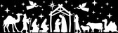Mint11 - Herbruikbare raamsticker Kerst - Kerststal - Wit - raamdecoratie - kerstdecoratie - aankleding raam - decoratie kerst -