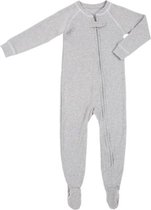 Corazon Biologische Kinderpyjama Onesie grijs met voetjes - 92/98
