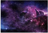 Artgeist Purple Nebula Vlies Fotobehang 100x70cm 2-banen