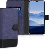 kwmobile telefoonhoesje voor LG K50 - Hoesje met pasjeshouder in donkerblauw / zwart - Case met portemonnee