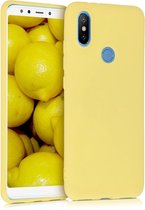 kwmobile telefoonhoesje voor Xiaomi Mi 6X / Mi A2 - Hoesje voor smartphone - Back cover in mat geel