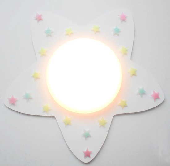 Verlichting Zuivelproducten Clip vlinder Funnylight baby en kinder LED lamp Ster wit met multicolour sterren -  Trendy... | bol.com