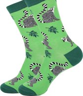 Sokken heren groen / grijs - print aap - 40-45