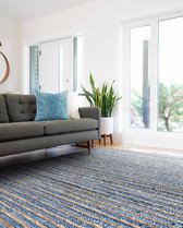 The Rug Republic Handgemaakt Blauw/Naturel Folsom Tapijt