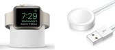 DrPhone AWC10 – Oplaad Station / Dock  + N2 Magnetische Kabel - Geschikt voor IOS Smartwatch 38/40/41/42/44/45mm+ 1 Meter Laadkabel - Wit