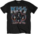 Kiss - Alive In '77 Heren T-shirt - M - Zwart