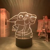 Hewec® Optische 3D illusie lamp Baby Yoda