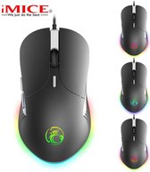 iMICE  Gaming mouse (zwart) - water dicht - led licht - game muis - games - scroll wheel - led verlichting - 2 side buttons