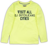 DJ Dutchjeans - Jongens longsleeve - Neon Yellow - Maat 104