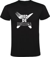 Red de Horeca Heren t-shirt | restaurant | kroeg | cafe| lunchroom | corona | virus | Zwart