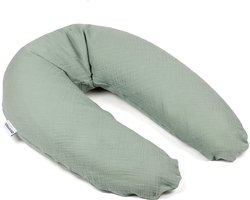 doomoo Comfy Big - Zwangerschapskussen & voedingskussen - Biologisch katoen - Tetra Green