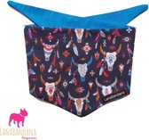 Knoopbandana hond | IBIZA Buffalo Blue maat L