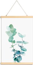 JUNIQE - Posterhanger Print 18 -20x30 /Groen & Wit