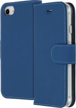 GSMNed - Wallet Softcase iPhone 7/8/SE blauw – hoogwaardig leren bookcase blauw - bookcase iPhone 7/8/SE blauw - Booktype voor iPhone SE/8/ 7 – Blauw