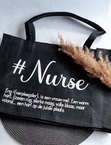 Mint11 - Vilten tas - #nurse - Verpleegkundige - zwart - cadeau voor haar  -... | bol.com