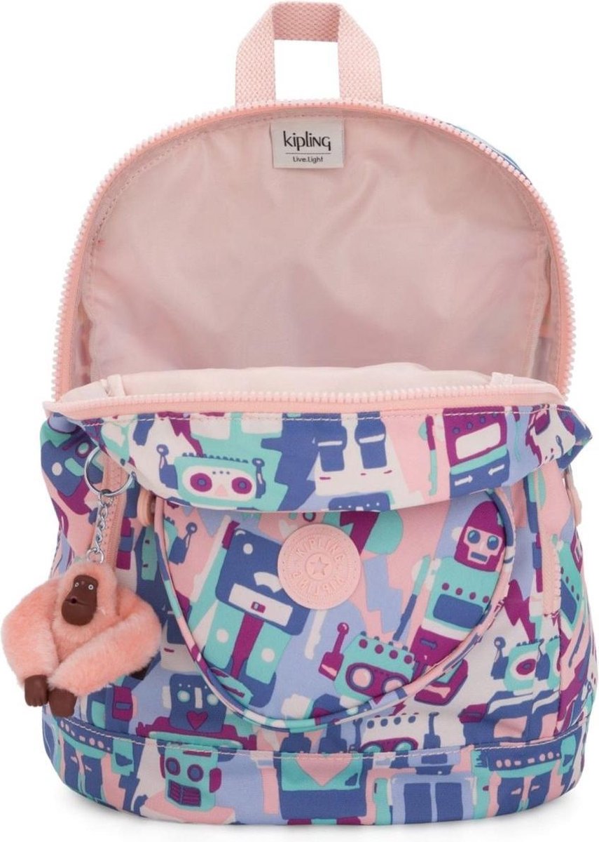 KIPLING HEART BACKPACK ROBOT CAMO PINK