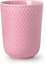 Lyngby Porcelain Rhombe Color beker 33cl roze
