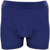 J&C heren boxershort uni katoen stretch j blauw maat M