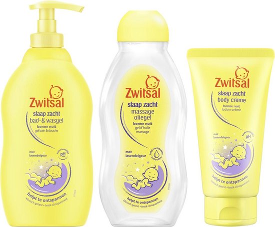 Aanval Pasen uitvinding Zwitsal Baby Slaap Zacht - Bodycrème + Bad- & Wasgel + Massageolie -  Voordeelverpakking | bol.com