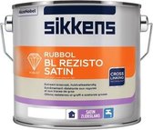 Sikkens Topkleuren binnenverf Rubbol BL Rezisto Satin 2.5 liter Ral 9005 (zwart)