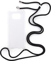 Shop4 - Poco X3 NFC Hoesje - Zachte Back Case met Koord Zwart