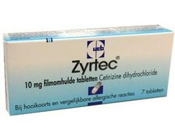 Zyrtec Allergietabletten Cetirizine 2HCI 10 mg - 7 tabletten