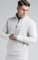 SIKSILK UNITE PANELLED QUARTER ZIP SWEATER