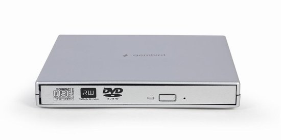 Gembird externe USB CD/DVD-Rom drive (lezen en branden) - USB2.0 / zilver - Gembird