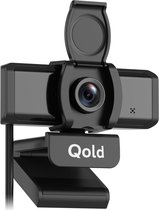 Qold Webcam – 1080p Full HD - Plug & Play - Webcam voor PC - Webcam met Microfoon - Webcams