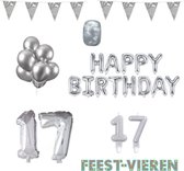 17 jaar Verjaardag Versiering Pakket Zilver