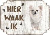 Waakbord | Hier Waak Ik: Chihuahua Langhaar