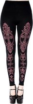 Restyle Leggings -L- Monogram Zwart/Bordeaux rood