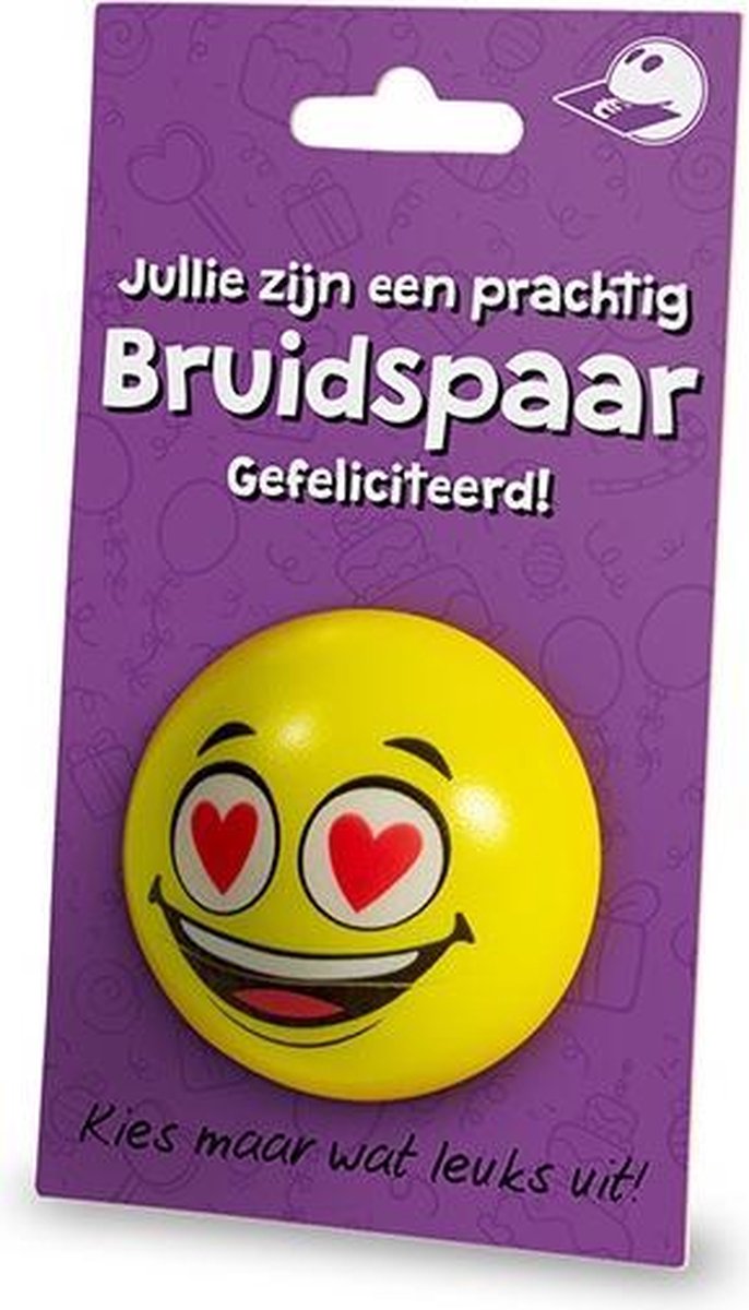 Cadeaukaart + Stressbal  Bruidspaar
