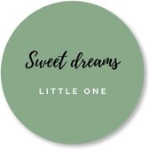 Kleine Binky - Muurcirkel - Sweet dreams old green - Forex - 15cm