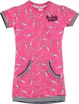 OCHILL Jurk BRITT roze met prints - Maat 140-146