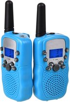 B-deal Walkie talkie - Blauw - Kinderen - Bereik 3 km. - 8 kanalen + Zaklamp - 2 Stuks