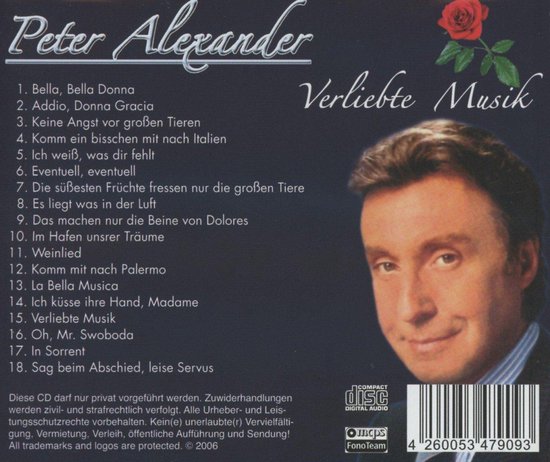 verliebte musik peter alexander