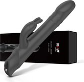 Drywell Rabbit Vibrator met Dubbele Roterende Kralen en Stootactie