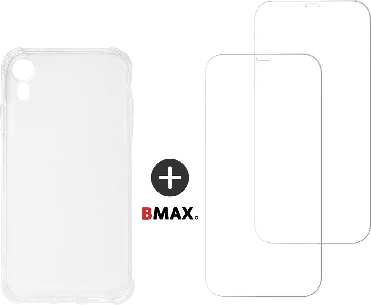 BMAX Telefoonhoesje geschikt voor iPhone 11 Pro - TPU softcase hoesje transparant - Met 2 screenprotectors