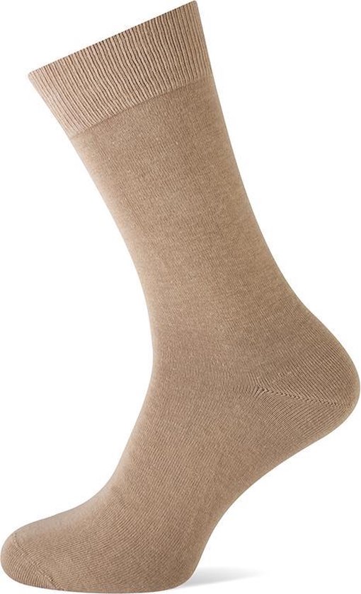 Basset heren katoenen sokken - 1 paar - maat 43 - 47 - kleur Beige